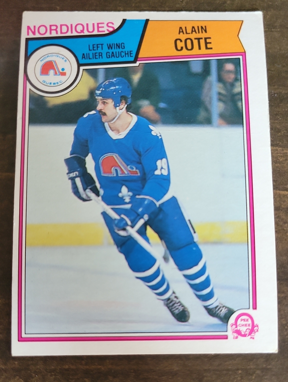 1983/84 OPC Alain Cote Nordiques Hockey Card - Blue & White